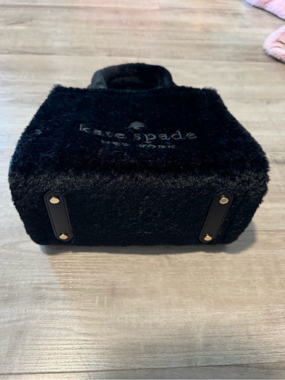 Kate Spade Ellie Faux Fur Small Tote Black KI861 NWT - Sold Out / Discontinued